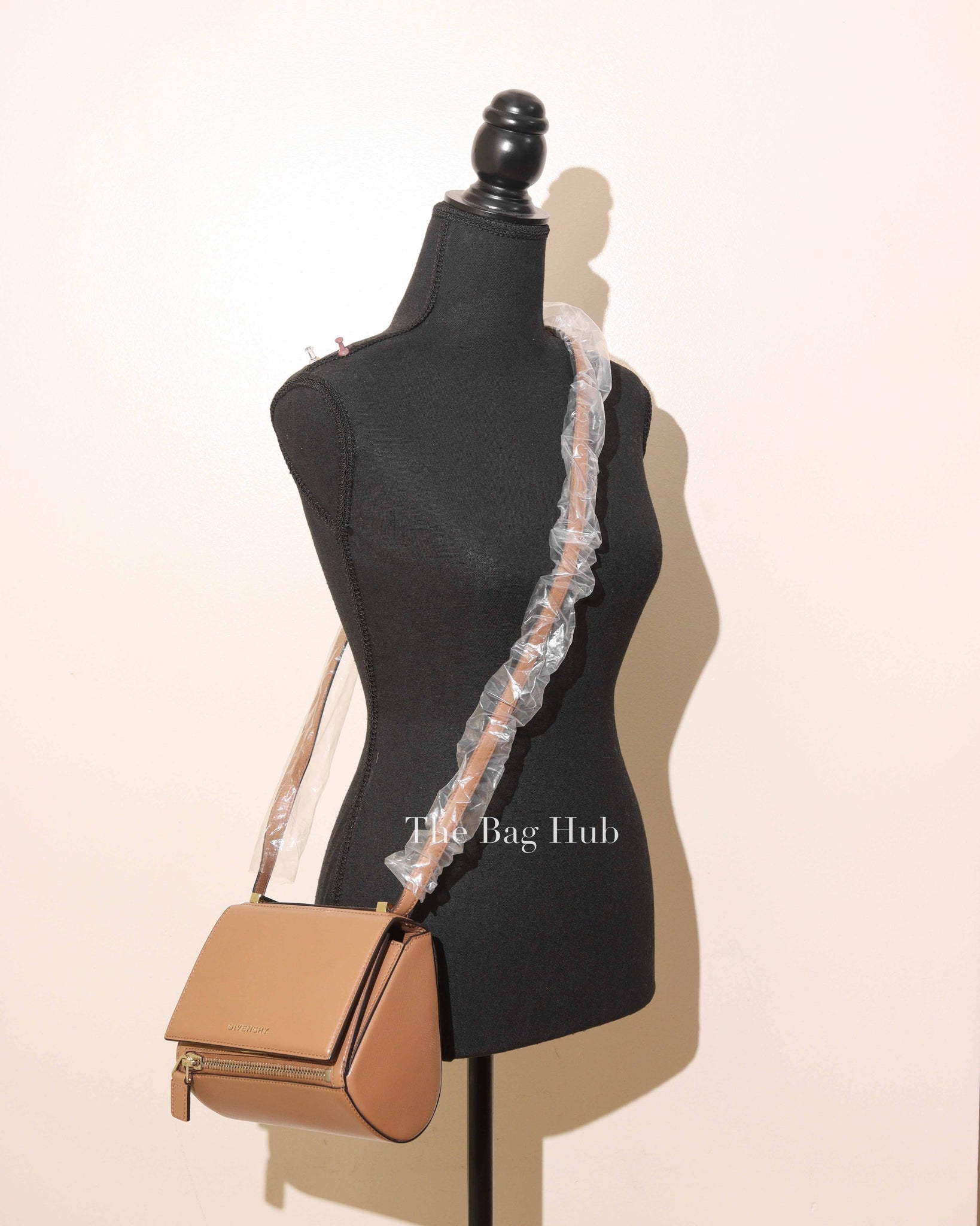 Givenchy Beige Calf Leather Mini Pandora Box Bag