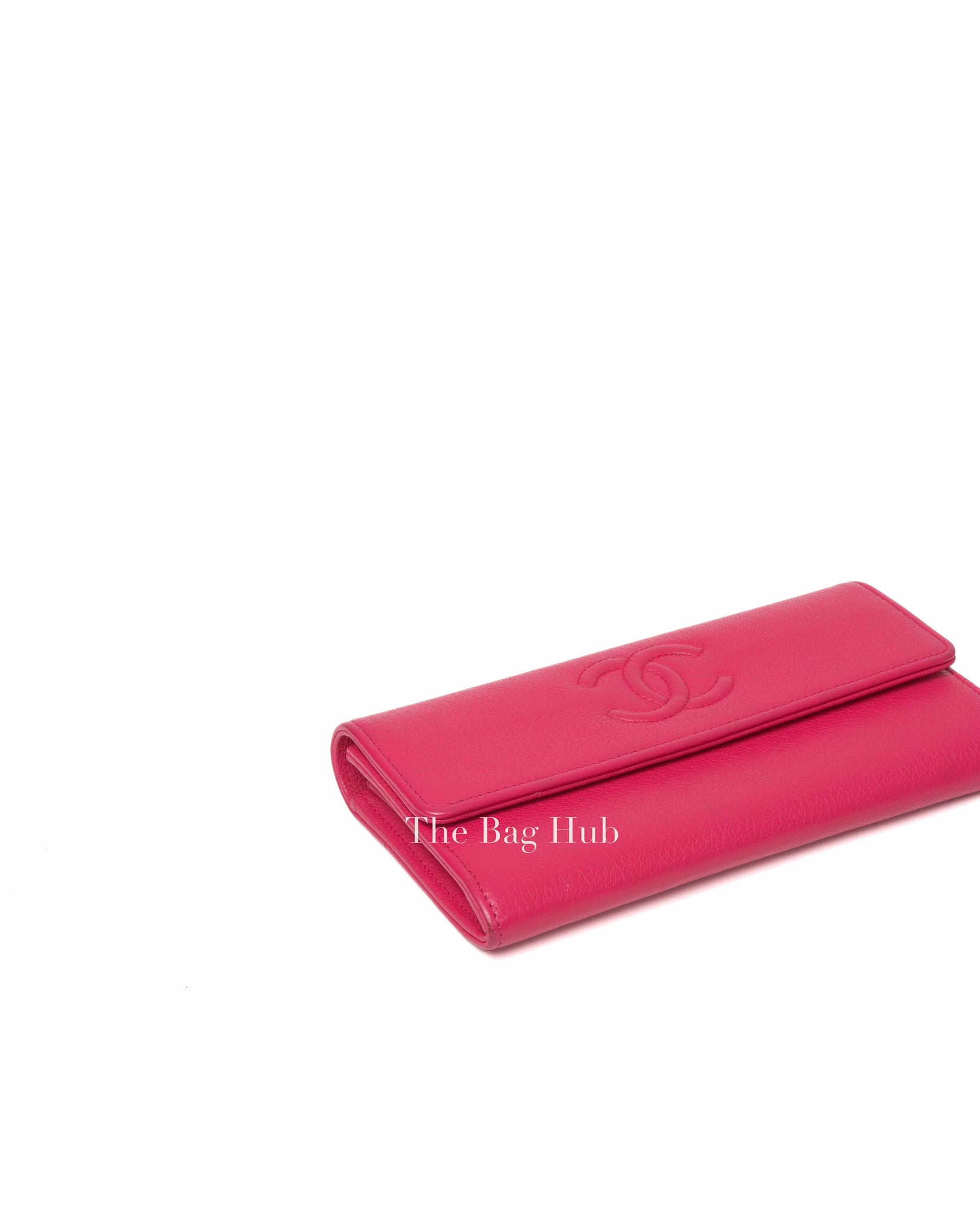 Chanel Pink Leather Timeless CC Flap Wallet