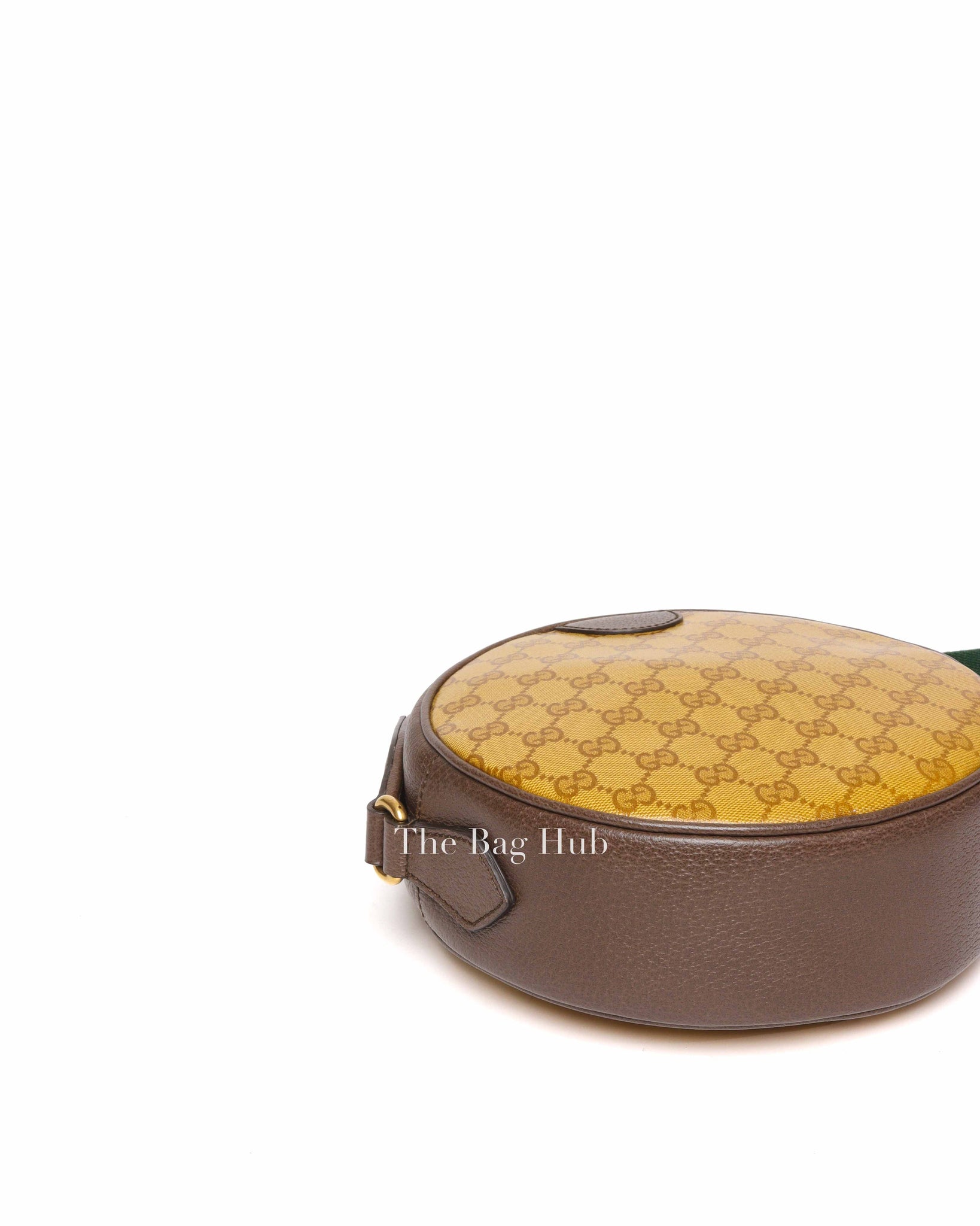 Gucci x Adidas Brown/Beige Monogram Coated Canvas/Leather Small Ophidia Round Bag