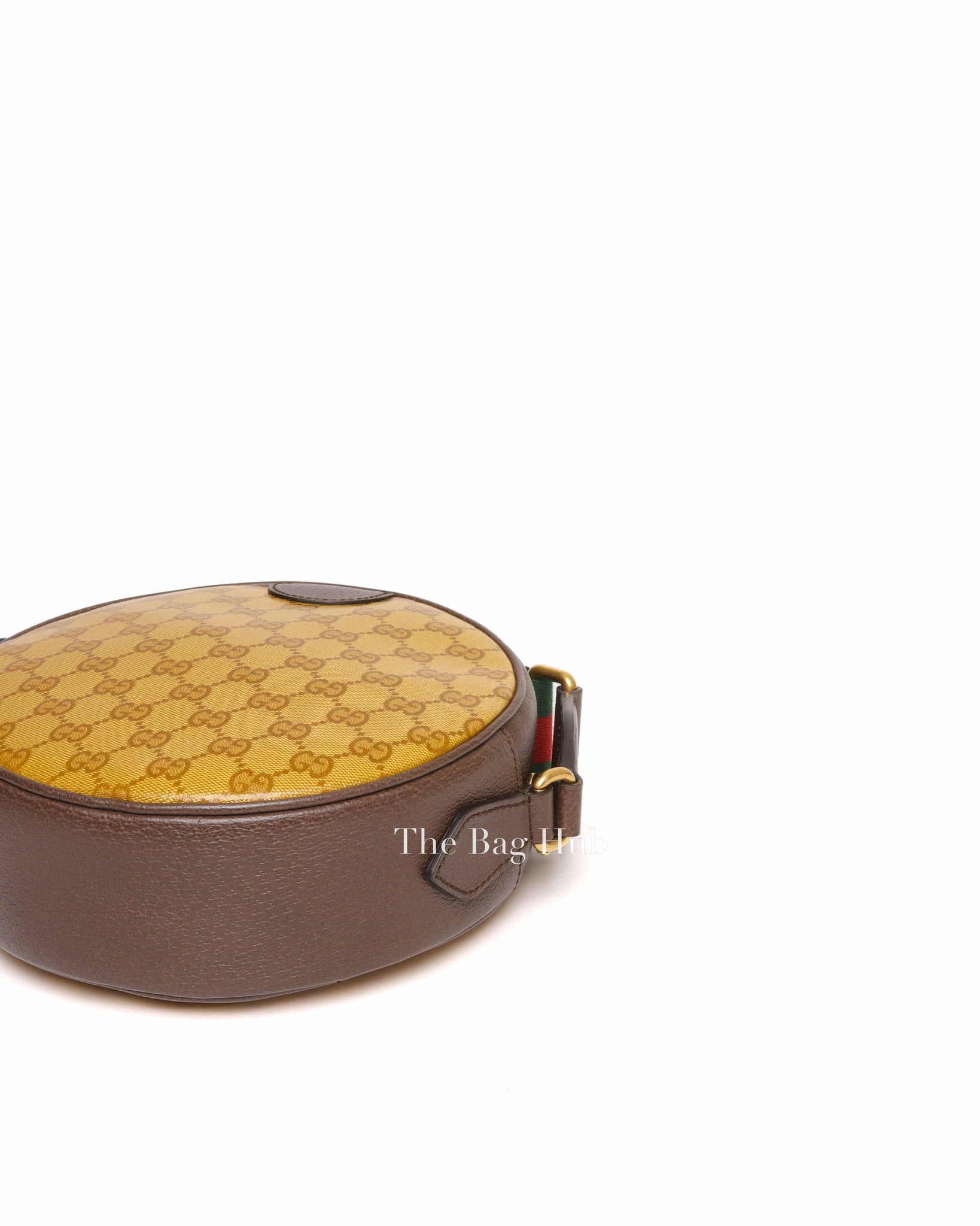 Gucci x Adidas Brown/Beige Monogram Coated Canvas/Leather Small Ophidia Round Bag