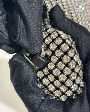 Alexander Wang Silver Crystal Embellished Mesh Heiress Pouch Bag