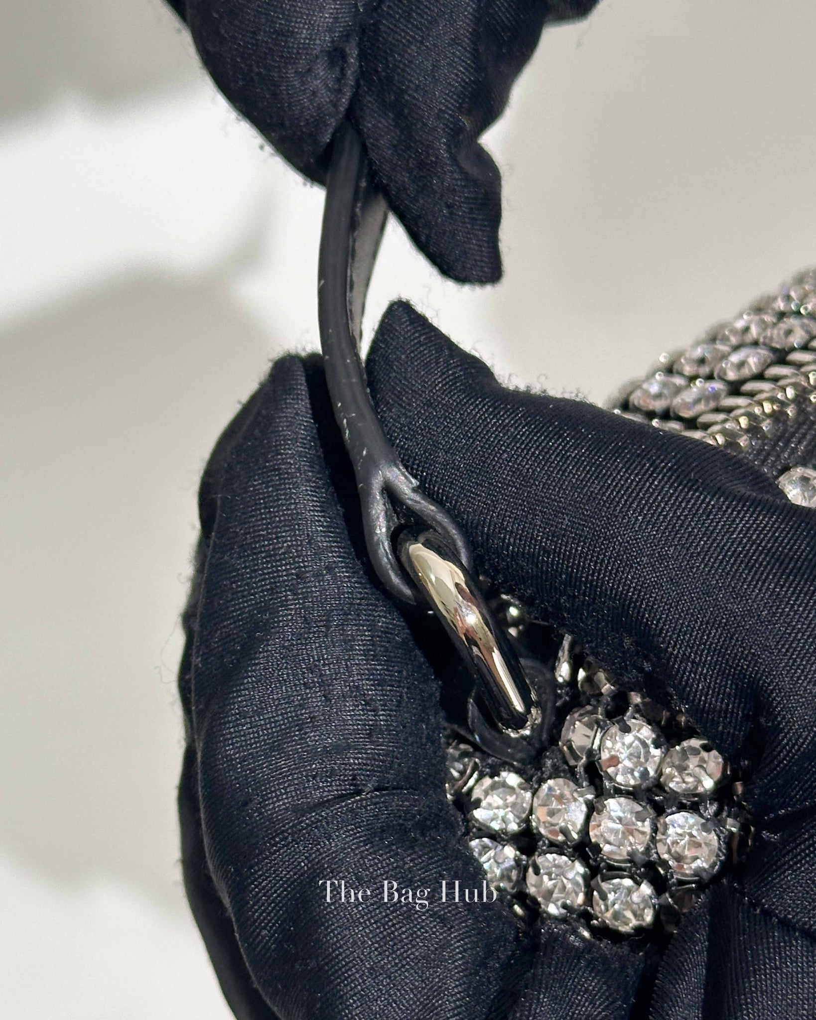 Alexander Wang Silver Crystal Embellished Mesh Heiress Pouch Bag