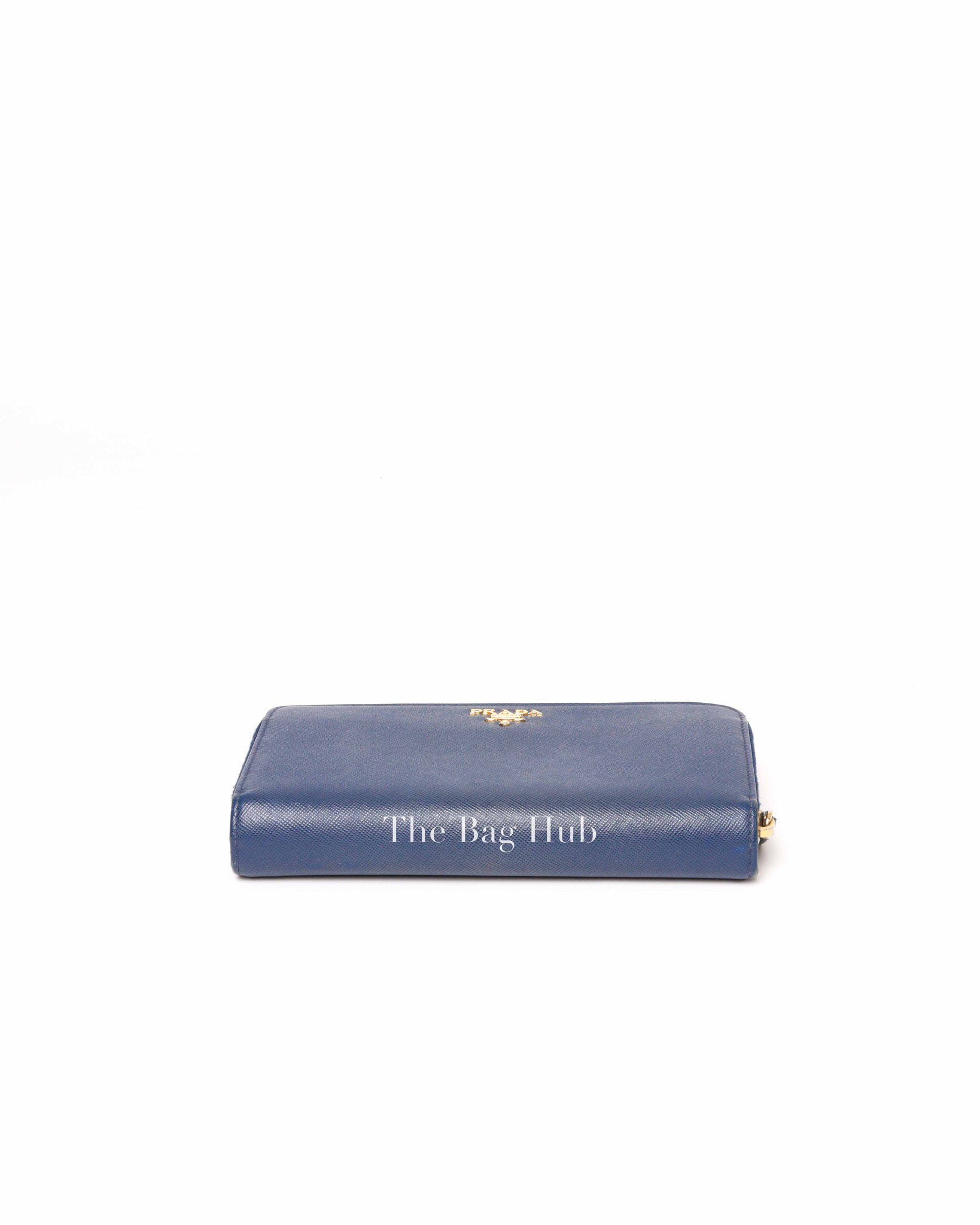 Prada Bluette Saffiano Zip Around Long Wallet 1M1348