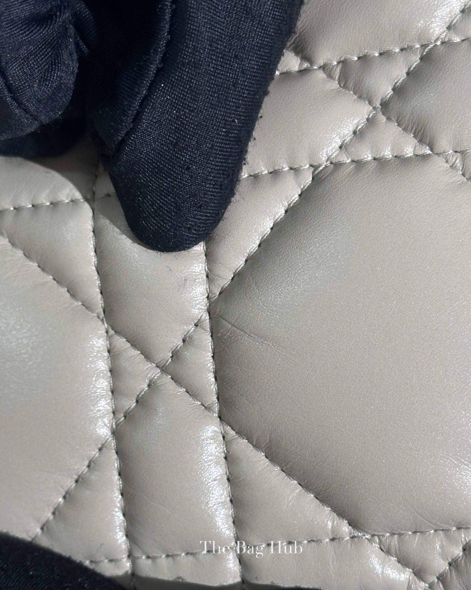 Christian Dior Beige Lambskin Cannage Medium Caro Bag