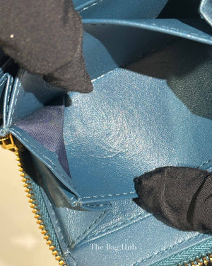 Christian Dior Blue Dior Caro Detachable Card Holder