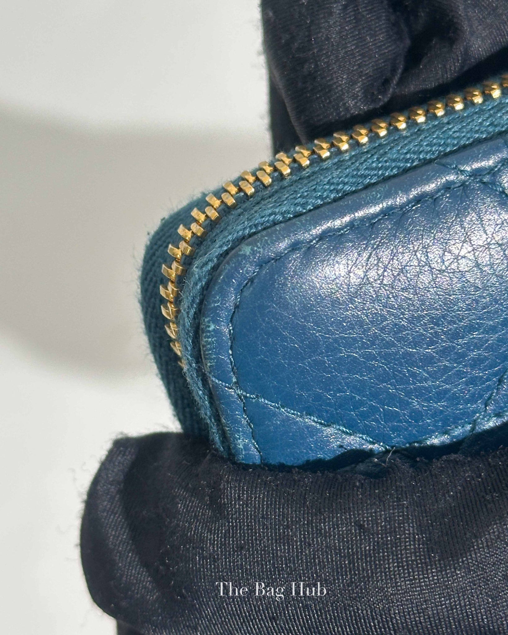 Christian Dior Blue Dior Caro Detachable Card Holder