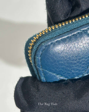 Christian Dior Blue Dior Caro Detachable Card Holder