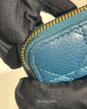 Christian Dior Blue Dior Caro Detachable Card Holder