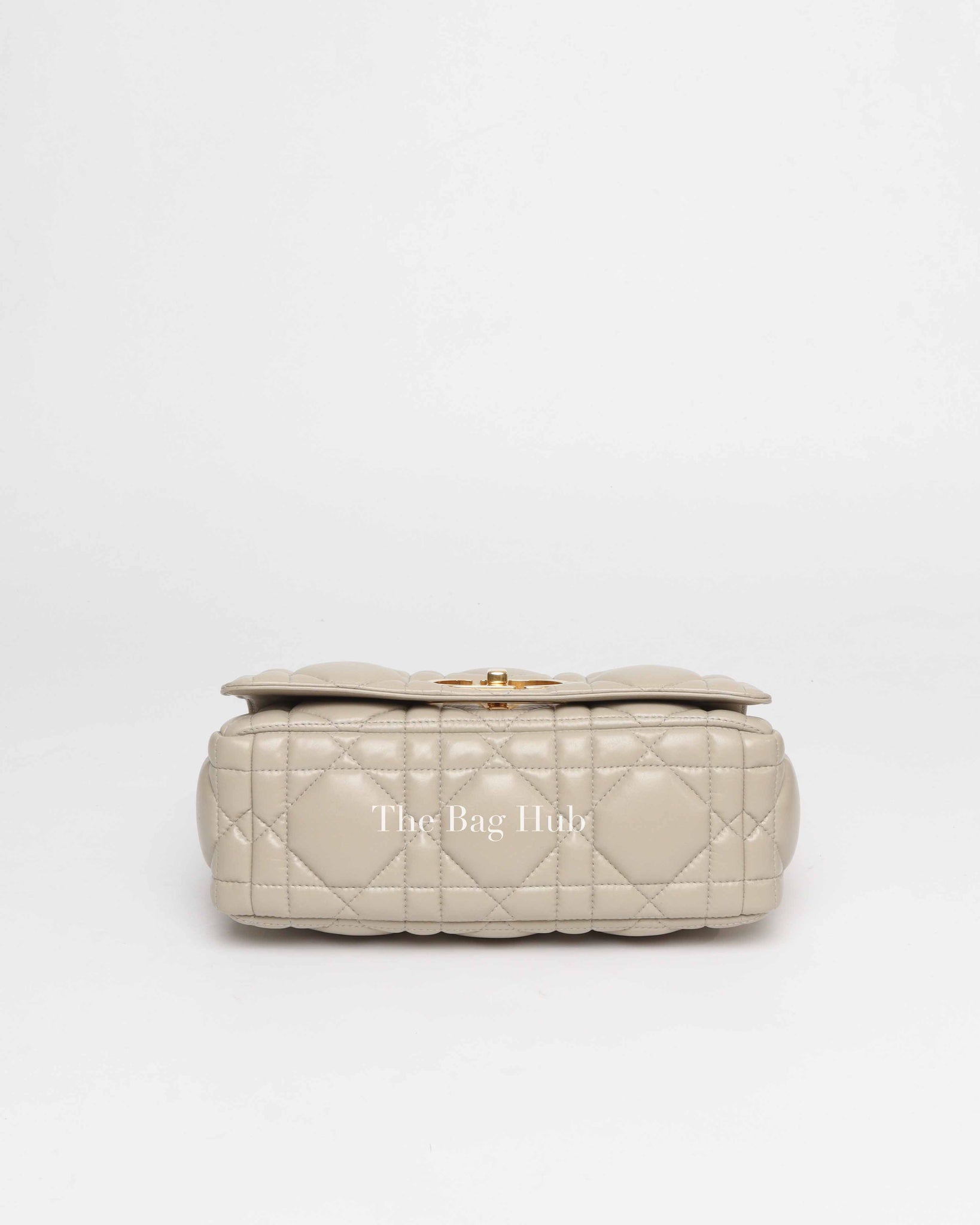 Christian Dior Beige Lambskin Cannage Medium Caro Bag