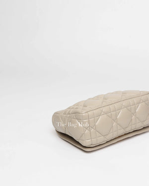Christian Dior Beige Lambskin Cannage Medium Caro Bag