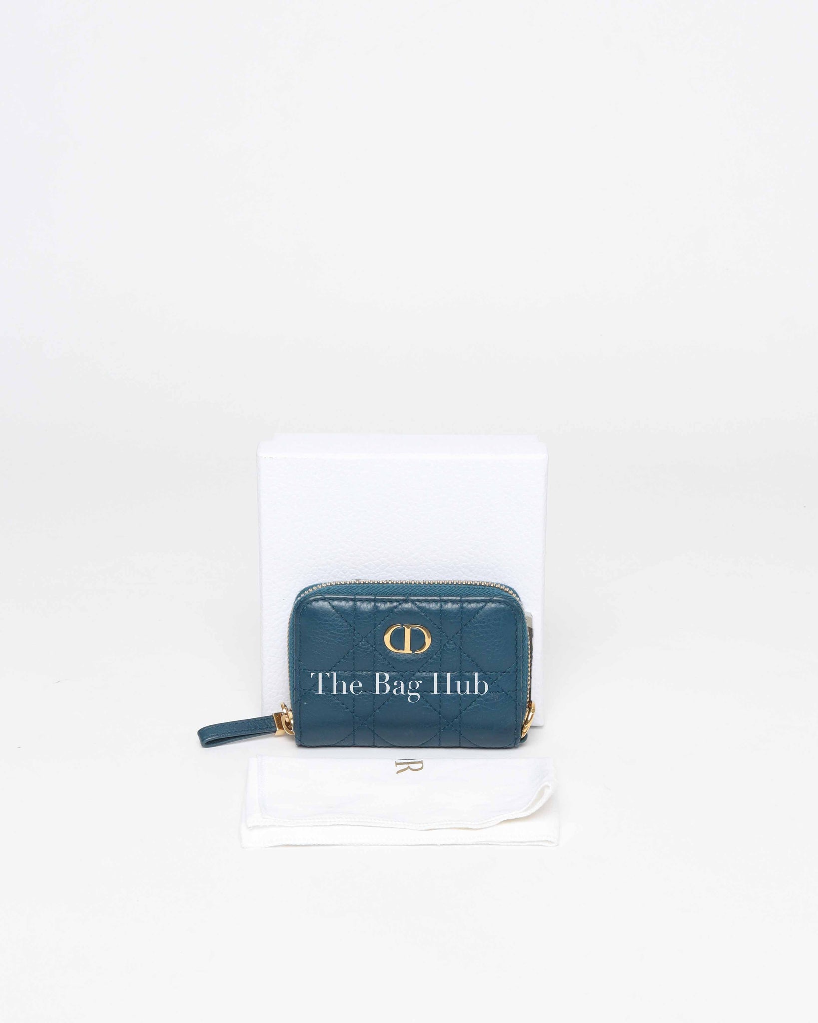 Christian Dior Blue Dior Caro Detachable Card Holder