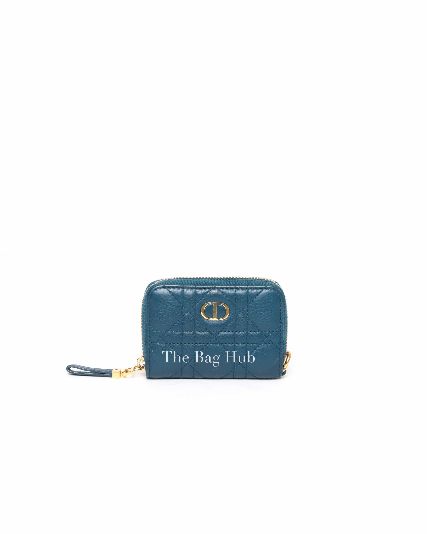Christian Dior Blue Dior Caro Detachable Card Holder