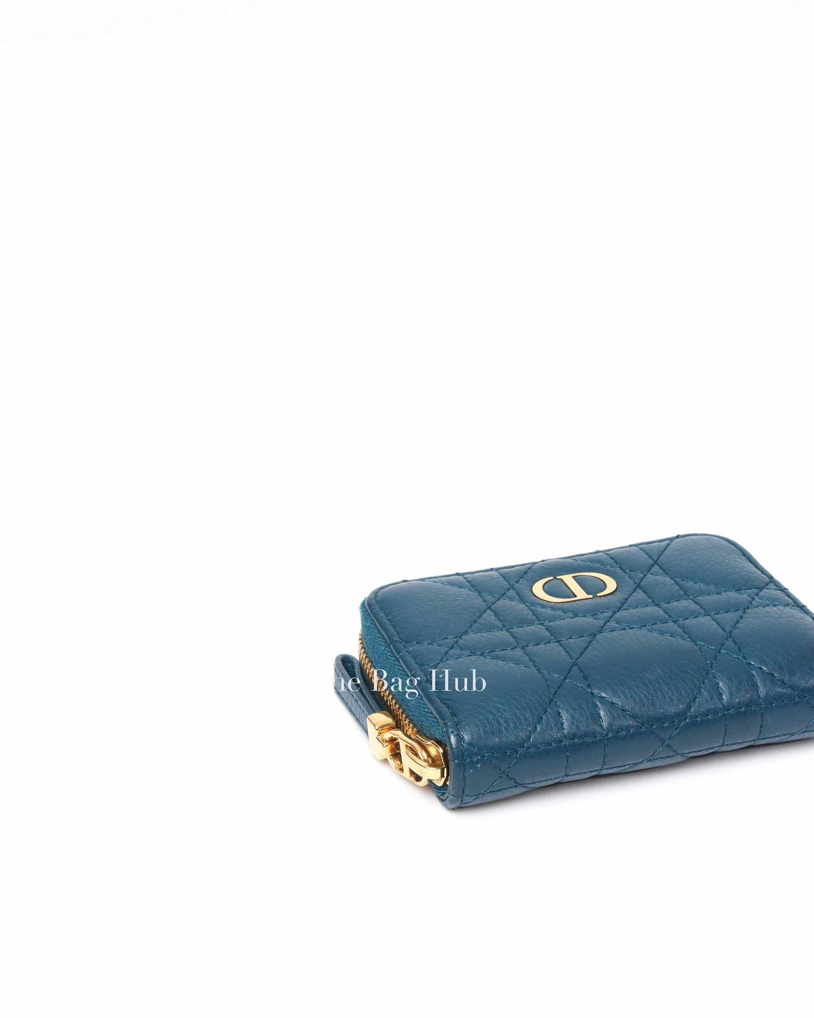 Christian Dior Blue Dior Caro Detachable Card Holder