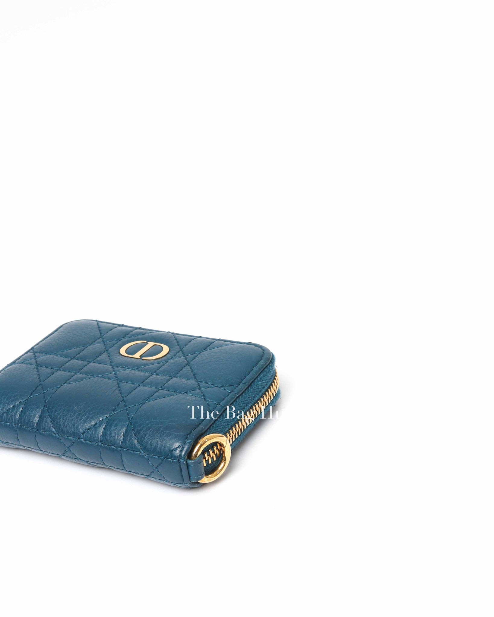Christian Dior Blue Dior Caro Detachable Card Holder