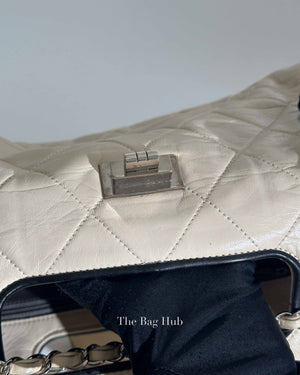 Chanel Off White Leather East West Shoulder Bag