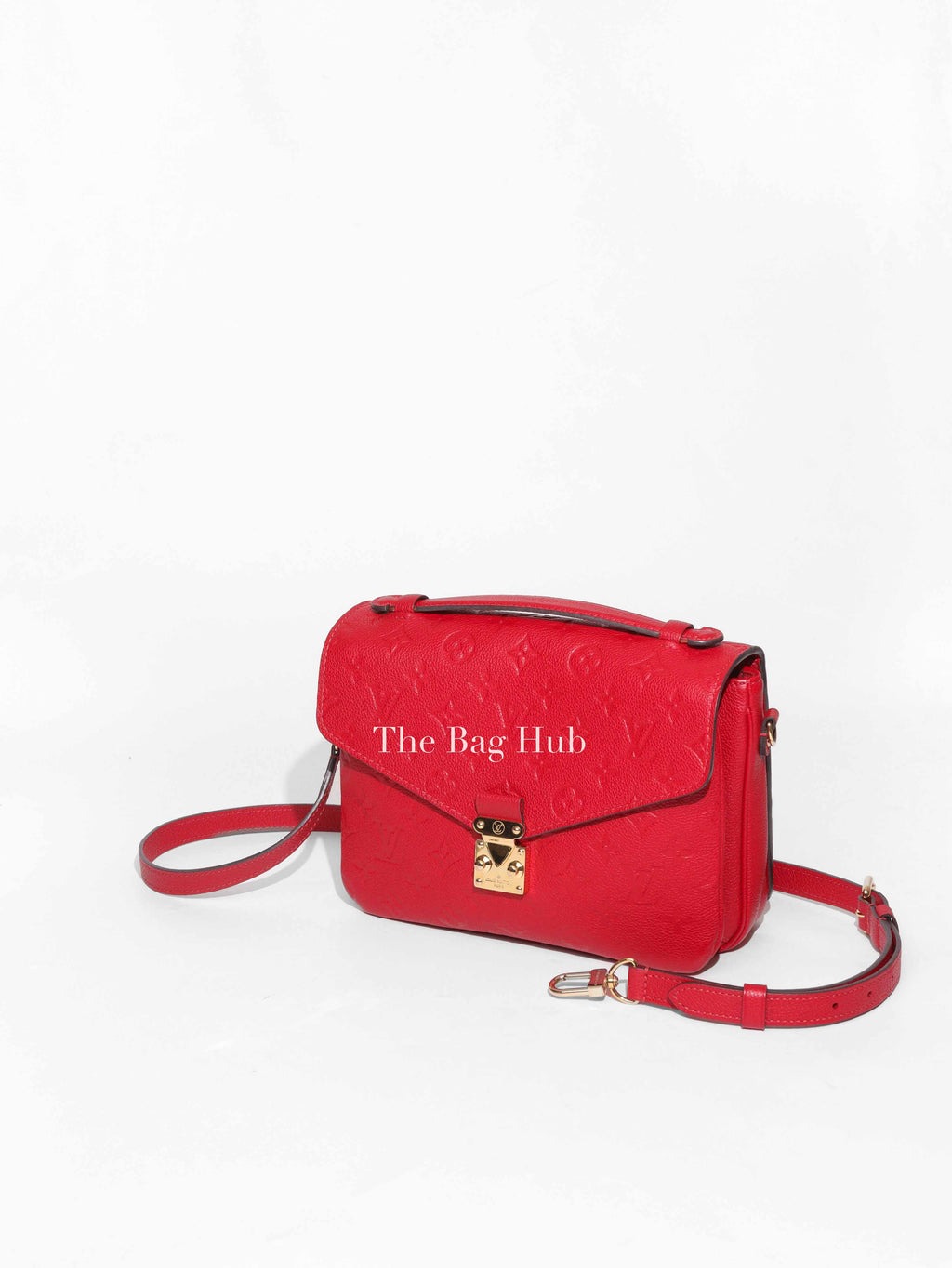 Louis Vuitton Cherry Leather Empreinte Monogram Pochette Metis Bag