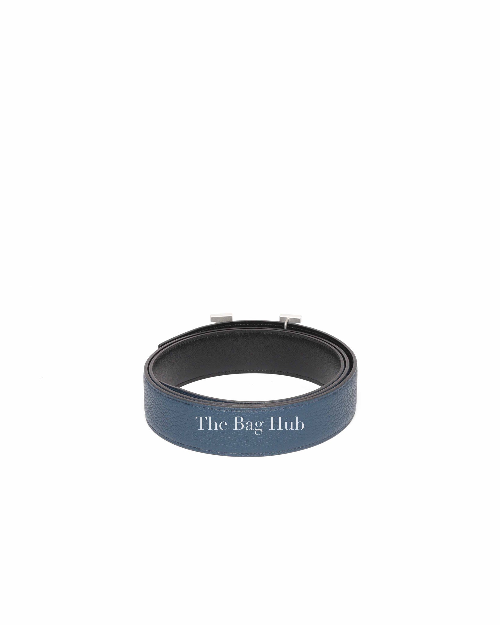 Hermes Blue/Black Leather Reversible Strap & Constance Buckle Belt 38 mm