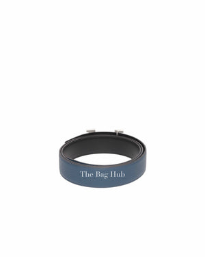 Hermes Blue/Black Leather Reversible Strap & Constance Buckle Belt 38 mm