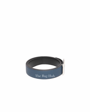 Hermes Blue/Black Leather Reversible Strap & Constance Buckle Belt 38 mm