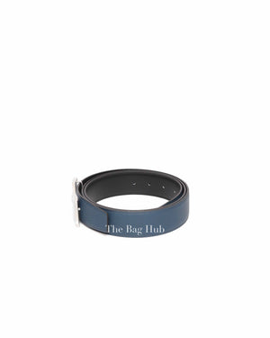Hermes Blue/Black Leather Reversible Strap & Constance Buckle Belt 38 mm
