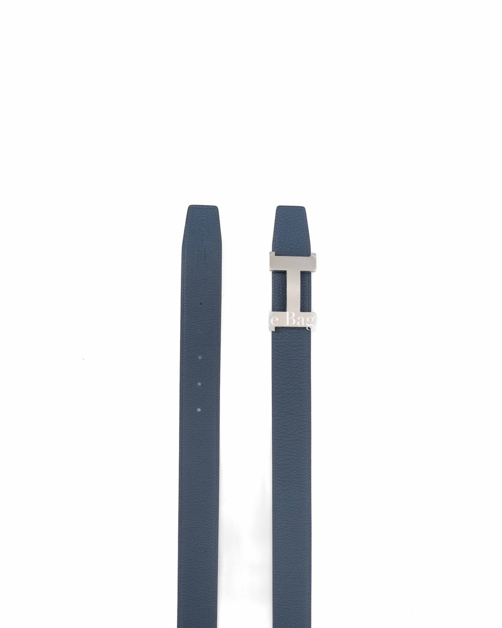 Hermes Blue/Black Leather Reversible Strap & Constance Buckle Belt 38 mm