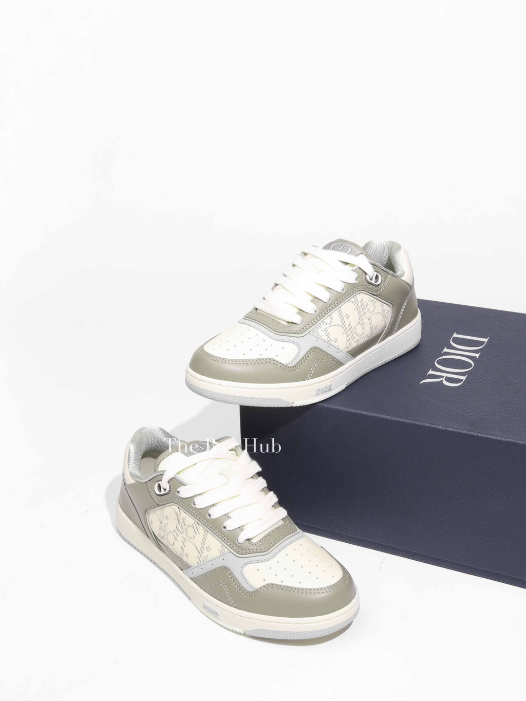 Christian Dior Beige/Dark Green B27 'Christian Dior 1947' Men's Sneakers Size 37