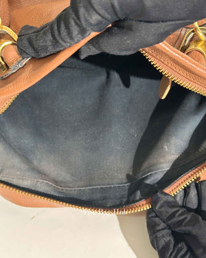Chloe Brown Leather Medium Paraty Bag