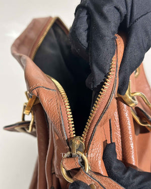 Chloe Brown Leather Medium Paraty Bag