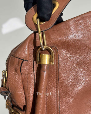 Chloe Brown Leather Medium Paraty Bag