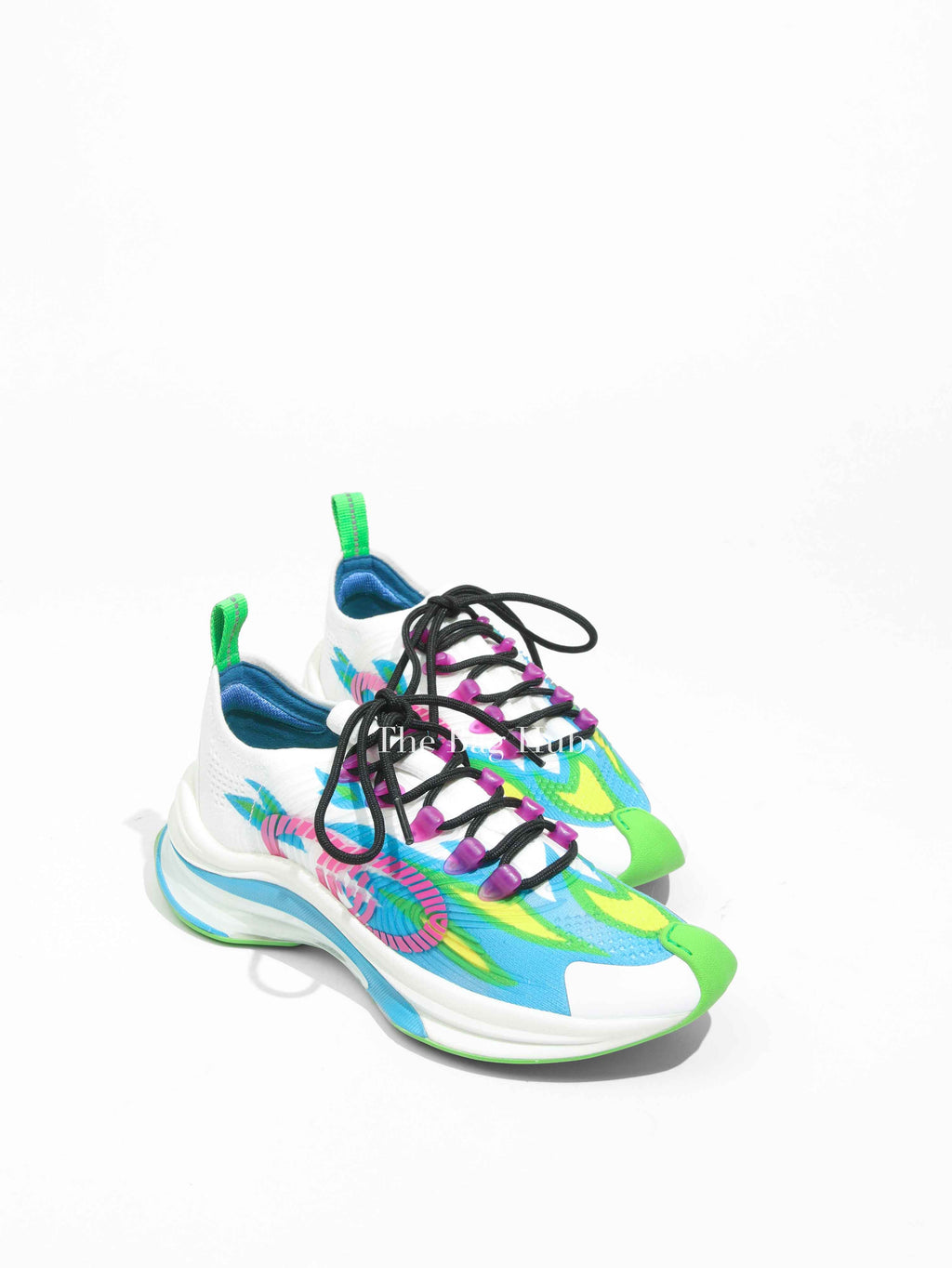 Gucci Multicolor Knit Fabric Technical Waves Runner Women's Sneakers Size 35.5