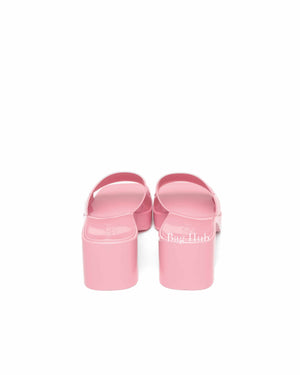 Gucci Pink Rubber Slide Sandals Size 39