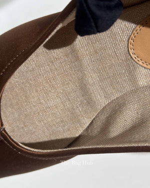 Maison Margiela Brown Satin Tabi Ballerina Flats Size 36.5