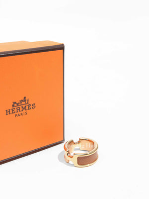 Hermes Gold Madame Calfskin Small Model Olympe Ring YGP