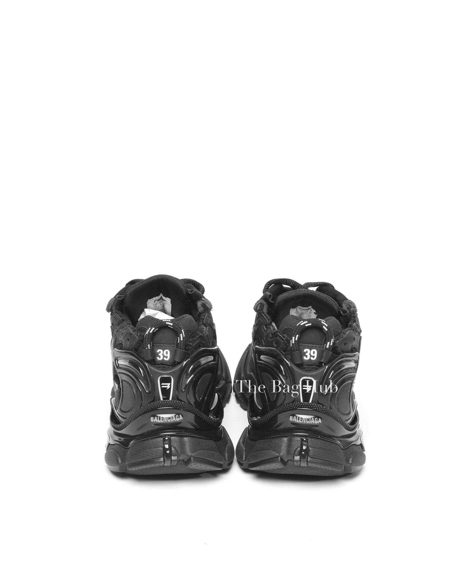 Balenciaga Black Matt Mesh Women's Runner Sneakers Size 39