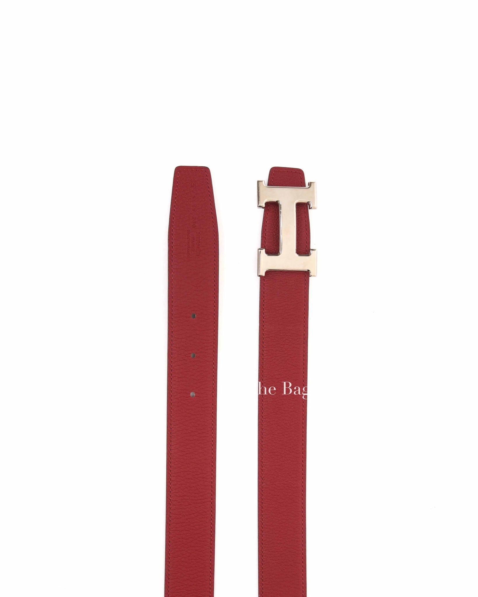 Hermes Maroon/Black Leather Reversible Constance Buckle Belt 32MM Size 85