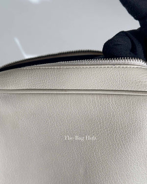 Saint Laurent White Leather Monogram Small Camera Bag