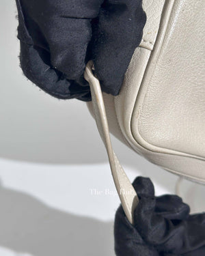 Saint Laurent White Leather Monogram Small Camera Bag