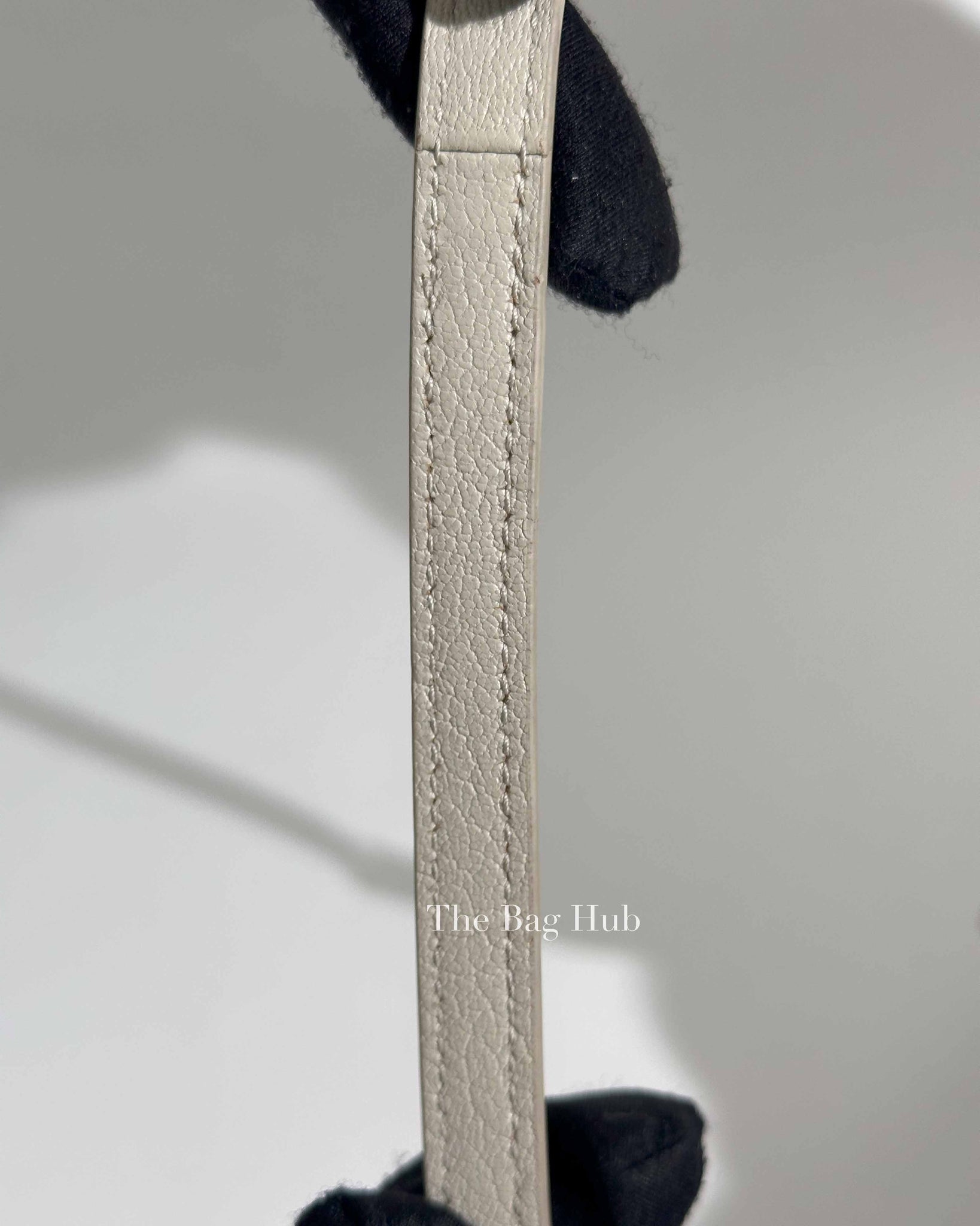 Saint Laurent White Leather Monogram Small Camera Bag