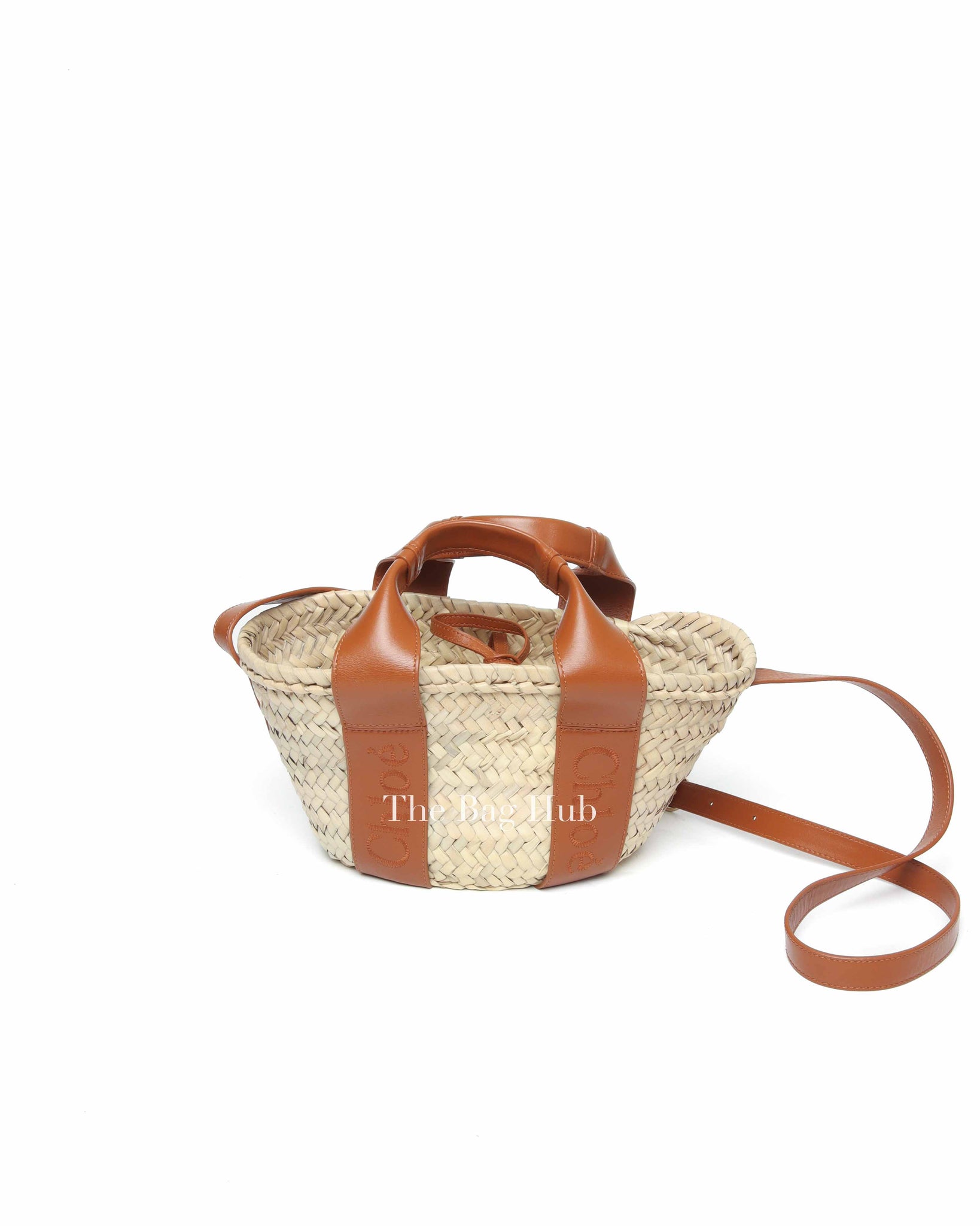 Chloe Raffia Small Basket Bag