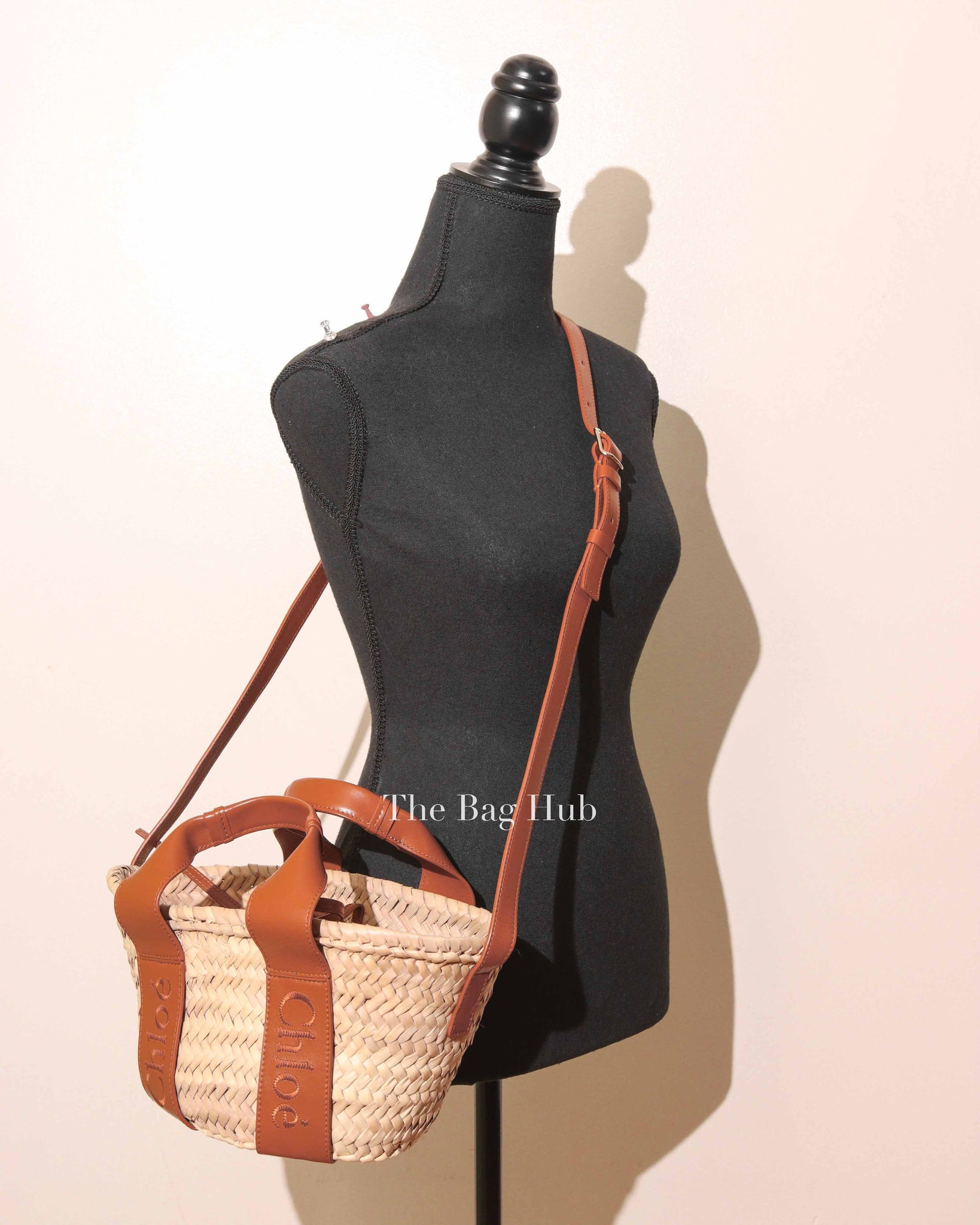 Chloe Raffia Small Basket Bag