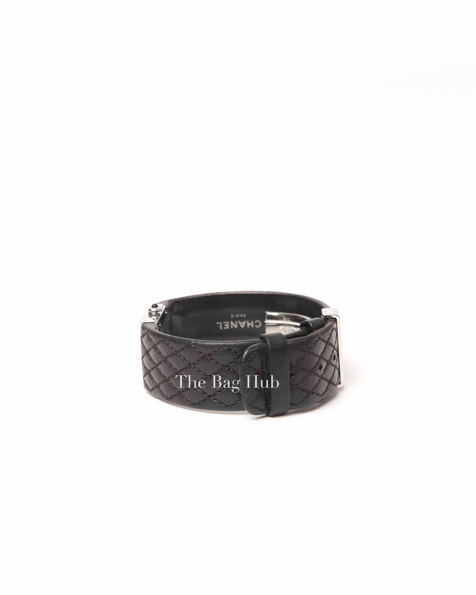 Chanel Black/Silver Leather Matrasse Watch