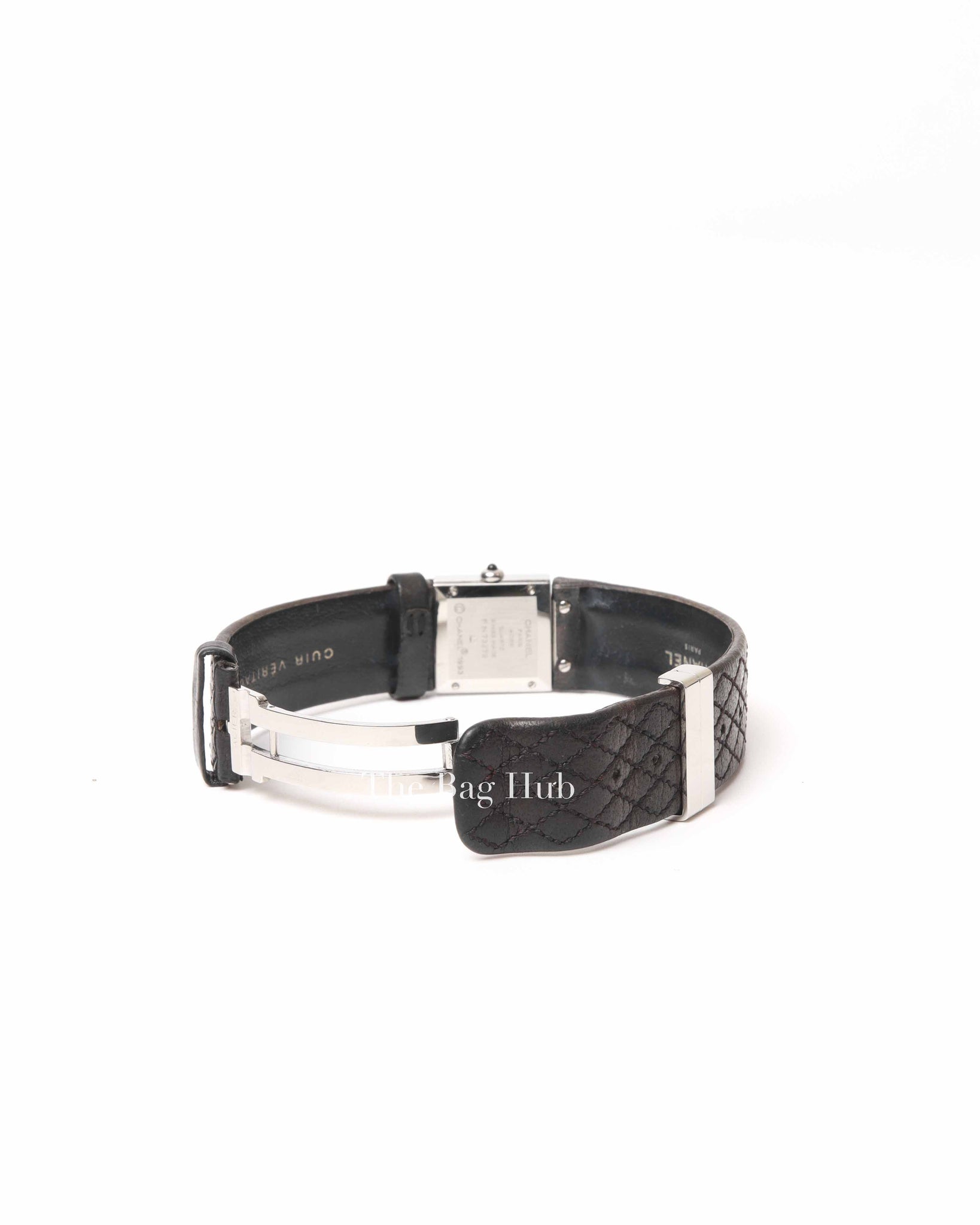 Chanel Black/Silver Leather Matrasse Watch