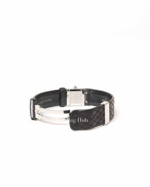 Chanel Black/Silver Leather Matrasse Watch