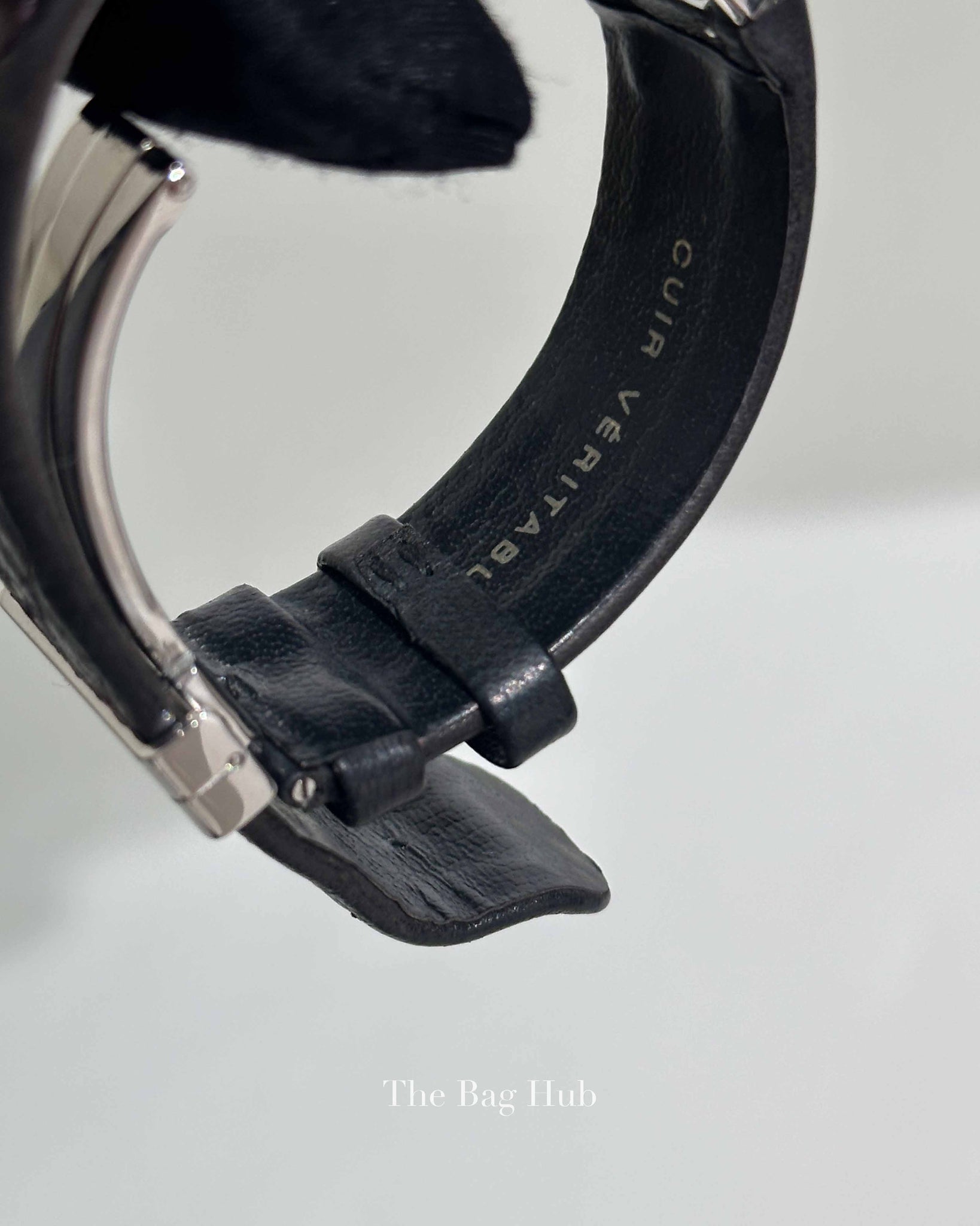 Chanel Black/Silver Leather Matrasse Watch
