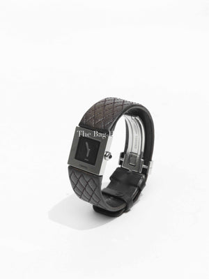 Chanel Black/Silver Leather Matrasse Watch