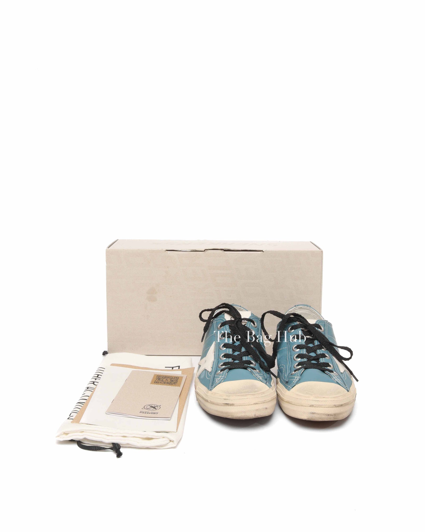 Golden Goose Petroleum/Milk V-Star 2 Sneakers Size 40