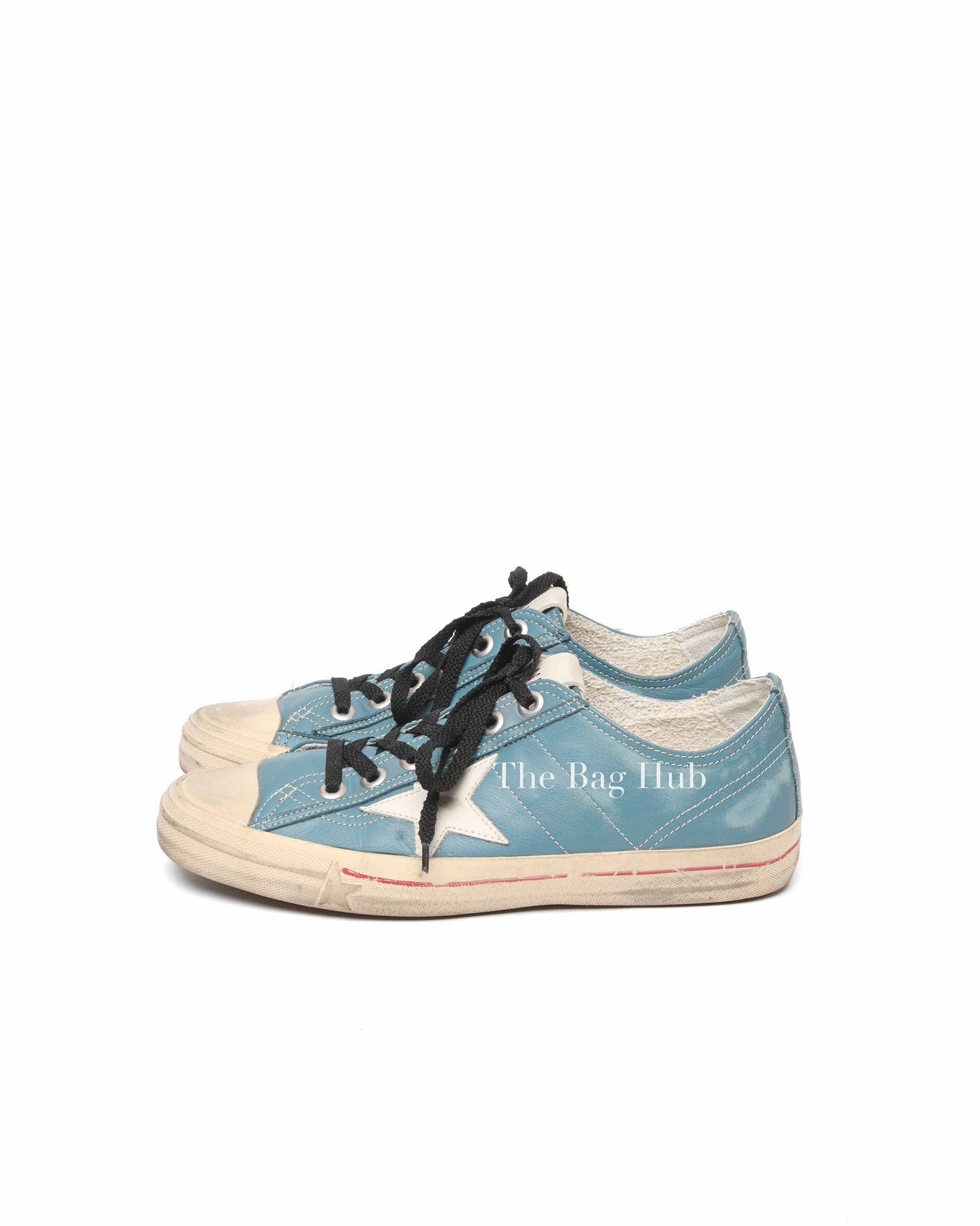 Golden Goose Petroleum/Milk V-Star 2 Sneakers Size 40