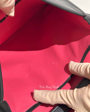 Valentino Black Deep Rose Leather Carmen Shoulder Bag
