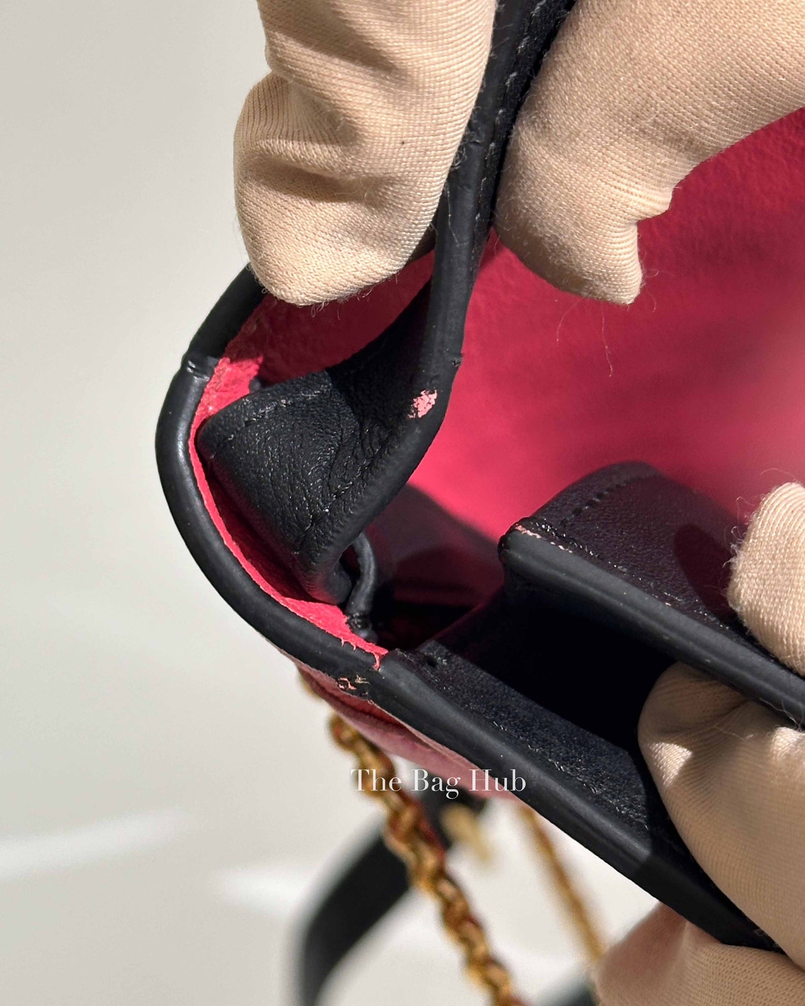 Valentino Black Deep Rose Leather Carmen Shoulder Bag