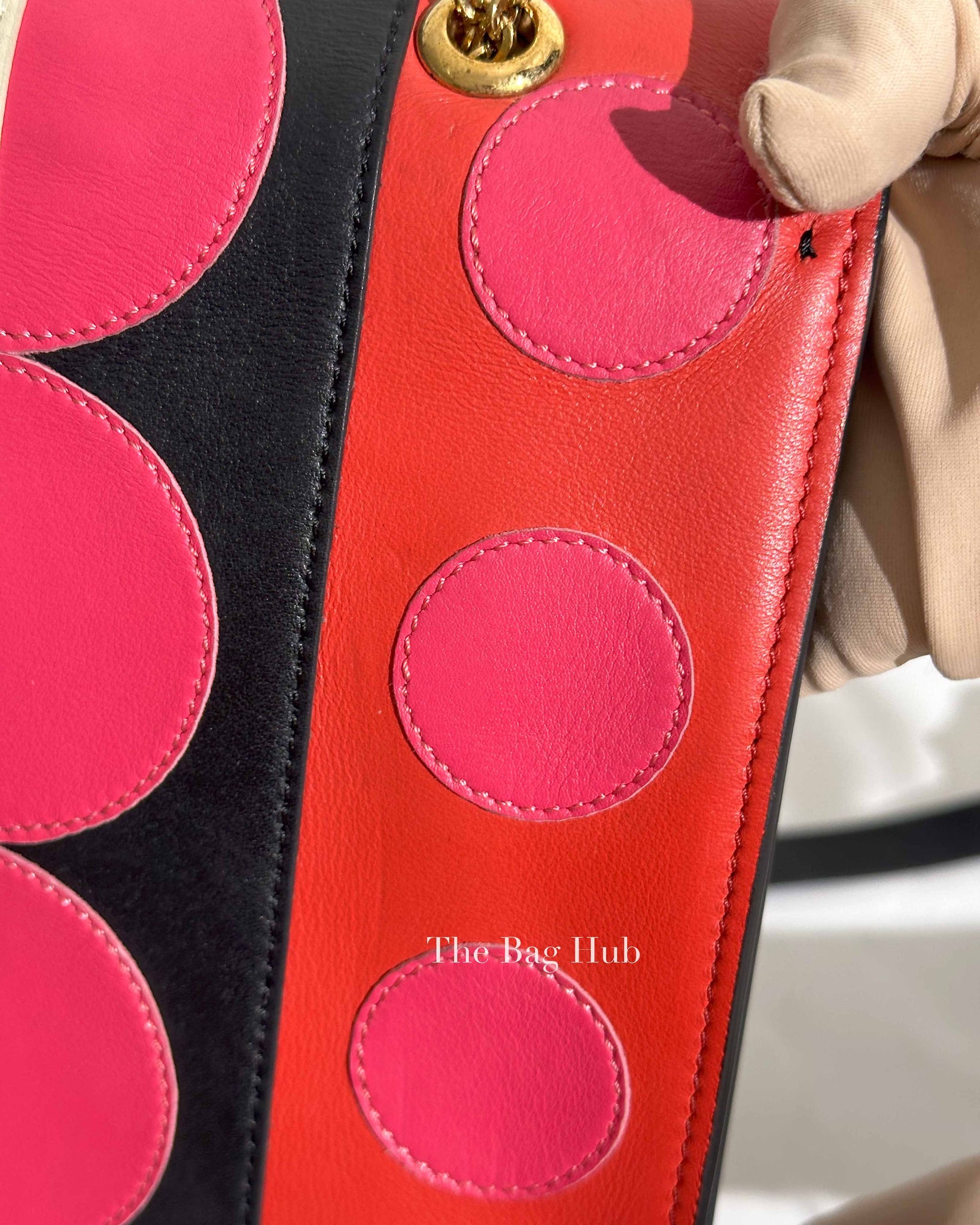 Valentino Black Deep Rose Leather Carmen Shoulder Bag